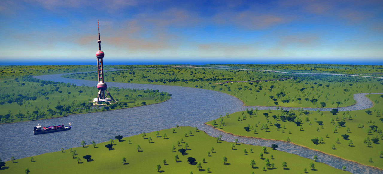 Карта Shanghai True Vanilla Map - Шанхай для CITIES SKYLINES