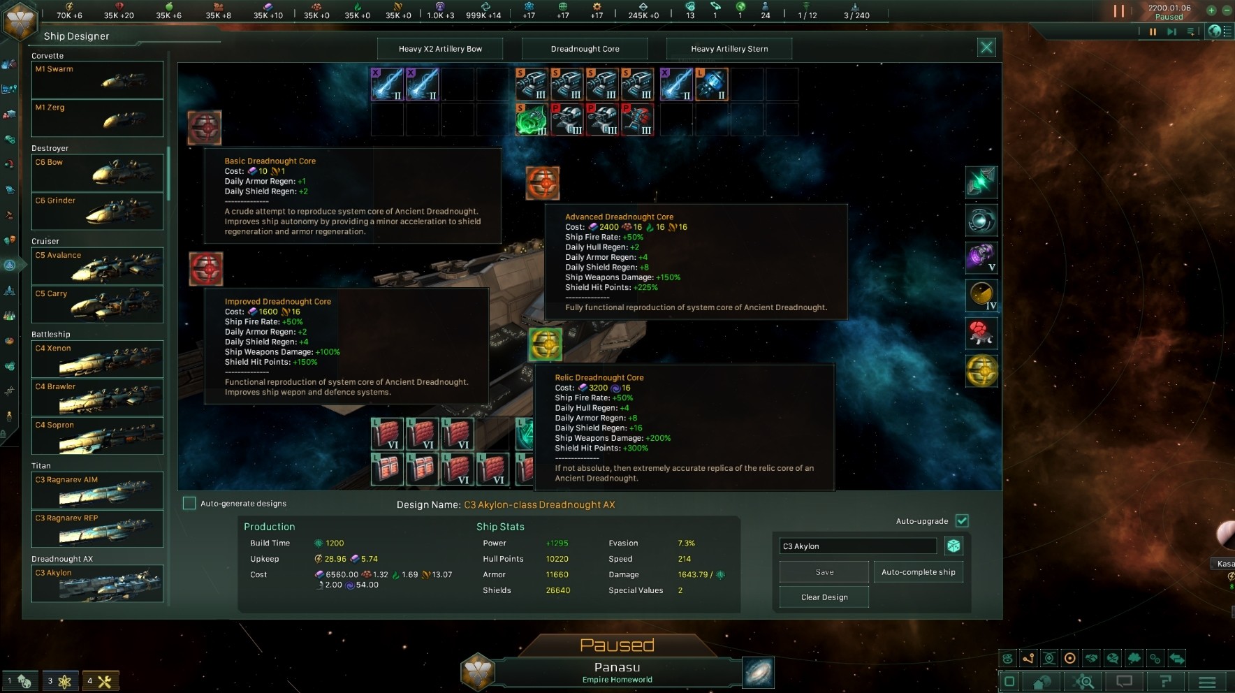 Мод на Древний Дредноут и Улучшенный Титан для Stellaris