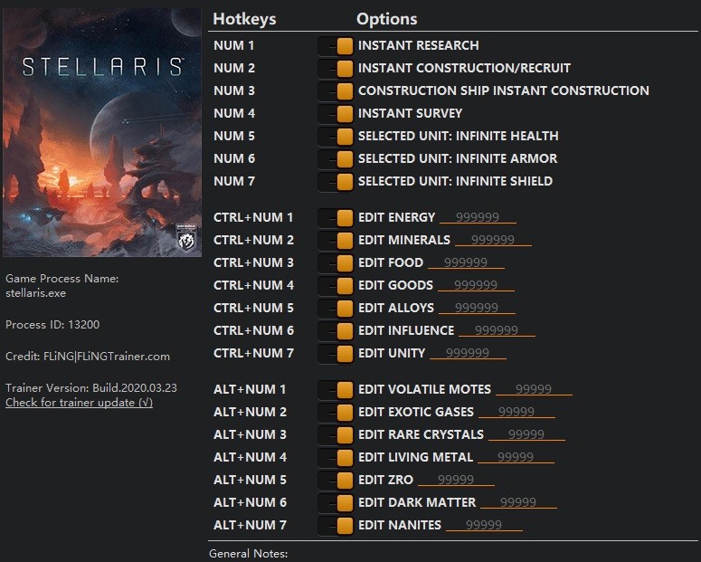 Трейнер для Stellaris
